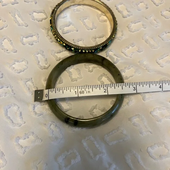 Jade ❗️ bracelet and rhinestone set - Picture 8 of 9